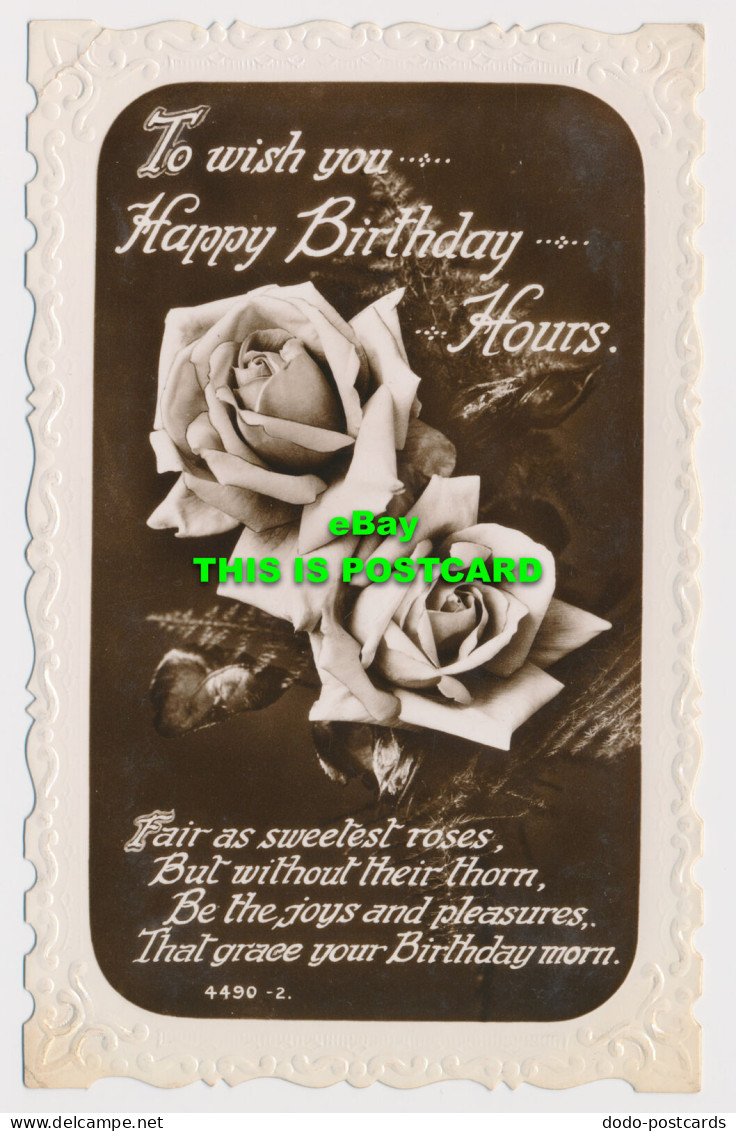 R579065 To Wish You Happy Birthday Hours. Roses. Windsor Series. RP. 1938 - World