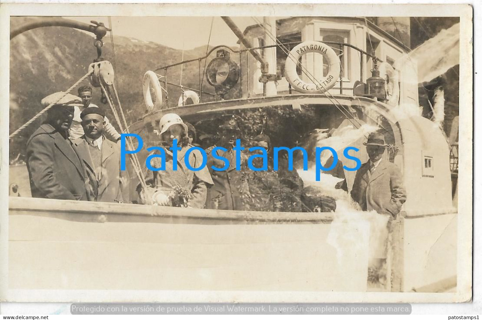 227948 SHIP BARCO PATAGONIA COSTUMES ONBOARD POSTAL POSTCARD - Sonstige & Ohne Zuordnung