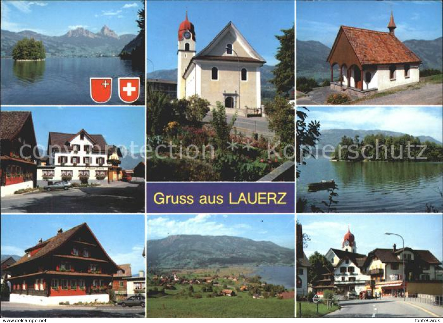 11889551 Lauerz Teilansichten Kirche Kapelle Inseli Schwanau Lauerz - Autres & Non Classés