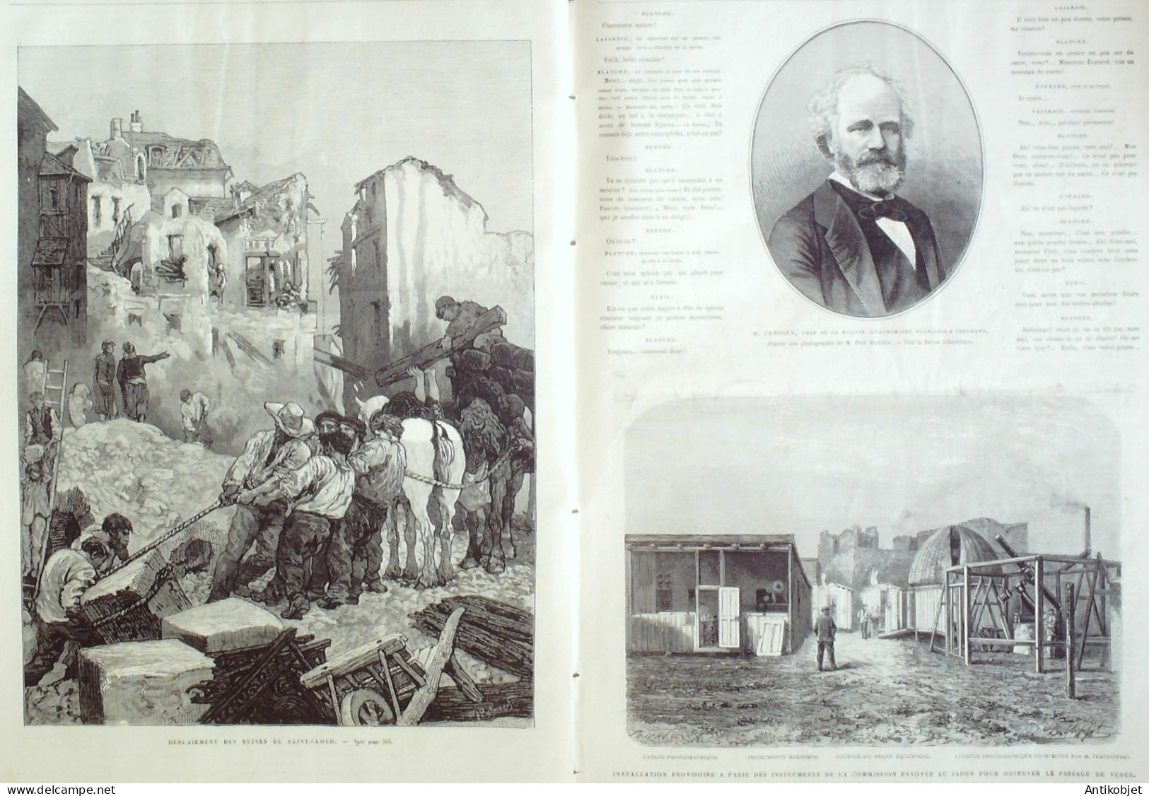 L'Univers Illustré 1874 N°1011 Sacré-Coeur Lisbonne Le Havre (76) Mac-Mahon St-Cloud Trappes (78) - 1850 - 1899