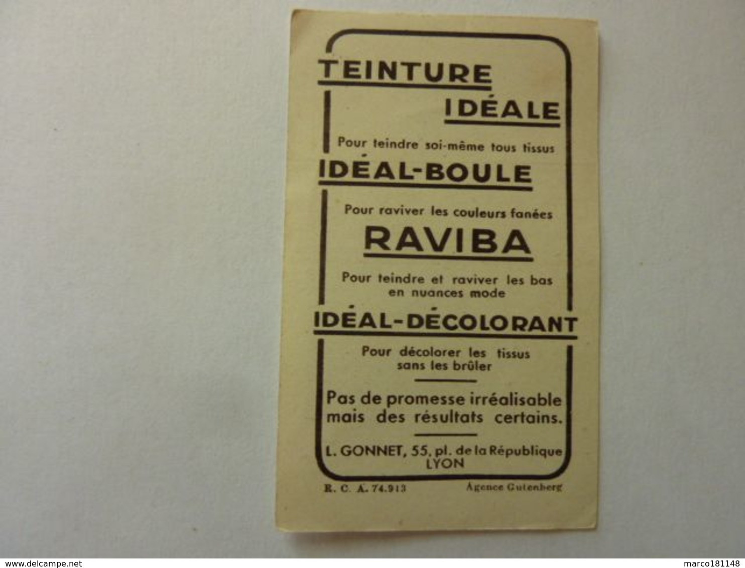 Publicité RAVIBA, Teinture - 25 - EDISON Thomas Inventeur Du Phonographe Et De La Lampe à Incandescence - Sonstige & Ohne Zuordnung