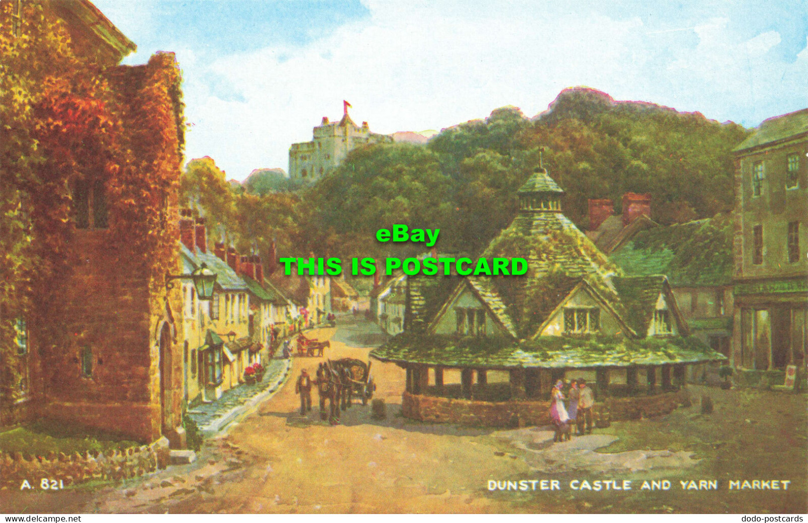 R578719 Dunster Castle And Yarn Market. Bamforth. Art Colour Series - Monde