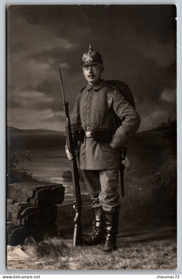 WW1 361, Carte Photo, Soldat Allemand I/73 Komp III Hannover, Signé - Guerra 1914-18