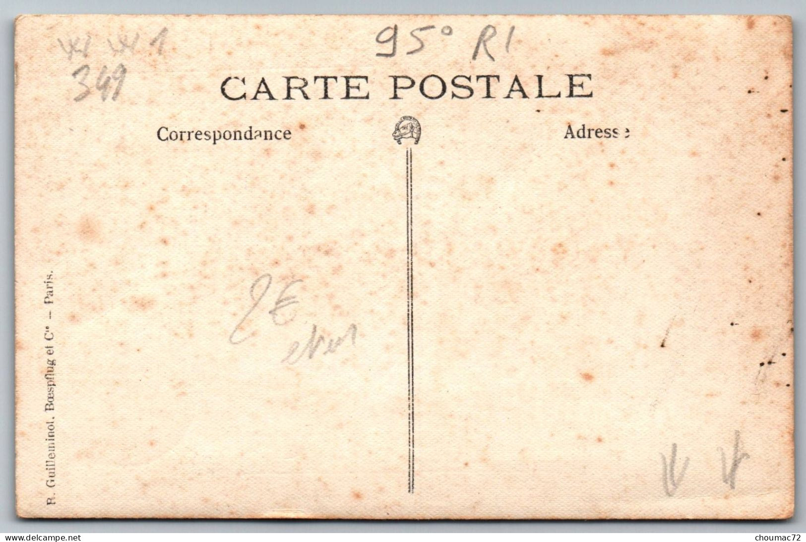 WW1 349, Carte Photo, 95e RI Régiment D'Infanterie - Guerre 1914-18