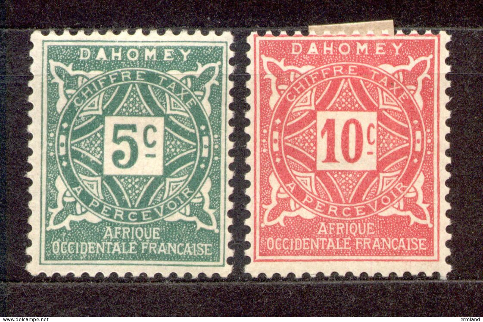 Dahomey 1914, Michel-Nr. Porto  9 - 10 * - Otros & Sin Clasificación