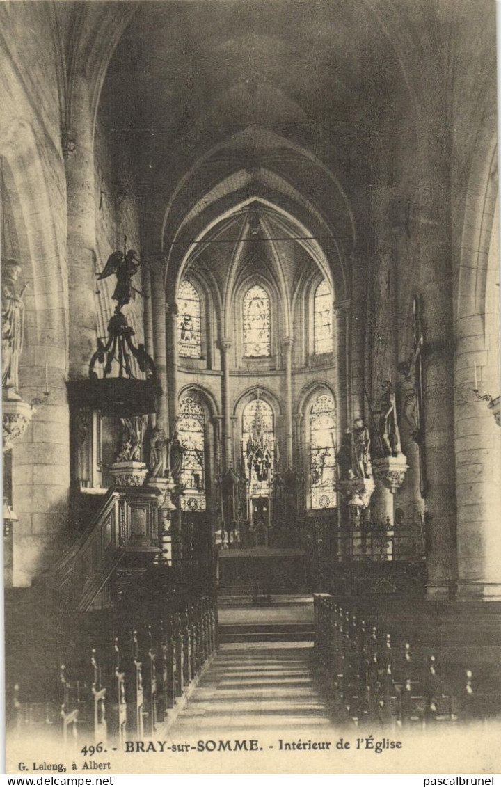 BRAY SUR SOMME - INTERIEUR DE L'EGLISE - Bray Sur Somme