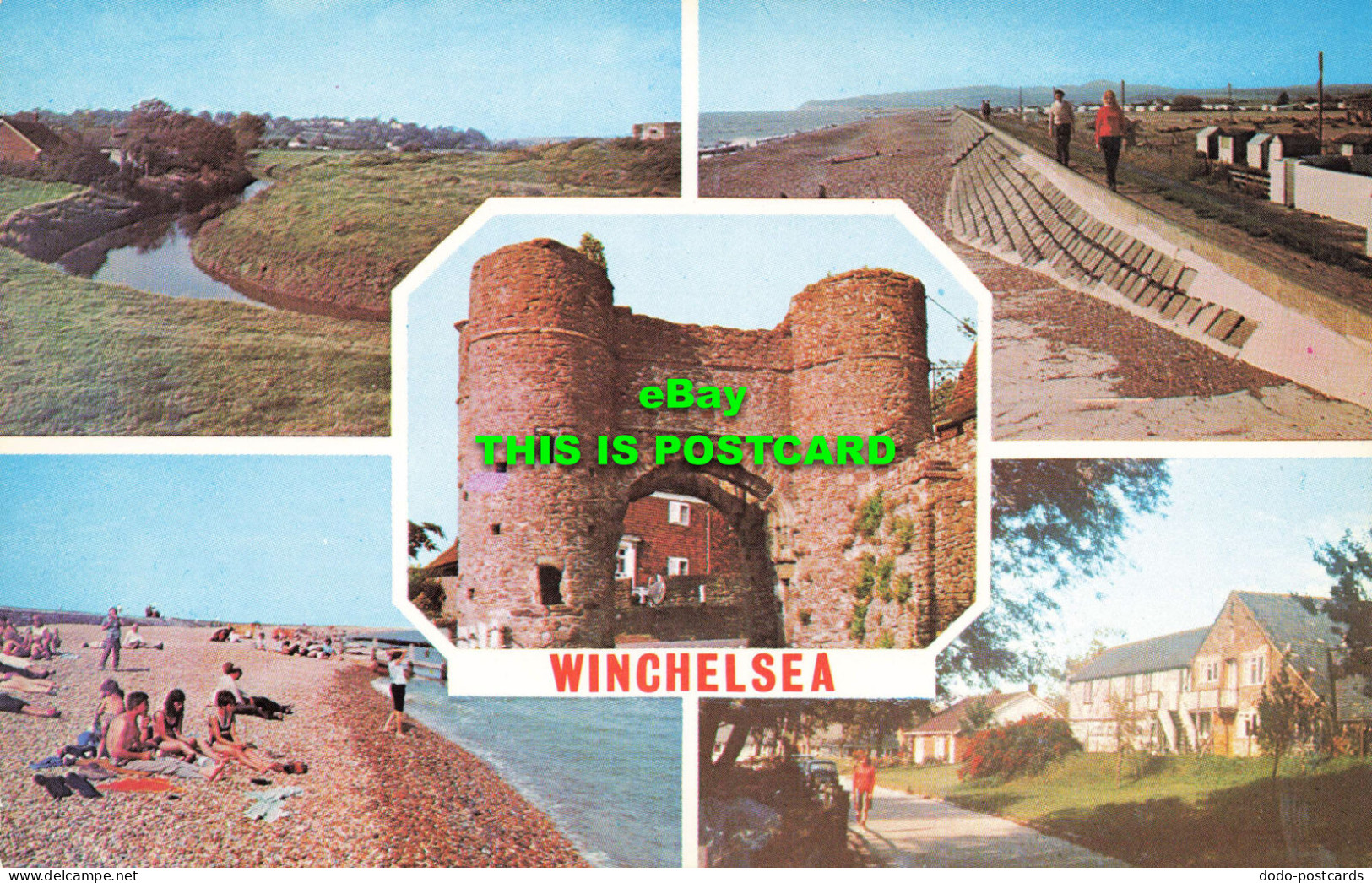 R578410 Winchelsea. Sea Wall. Beach Rye Bay. Harbour Barn. D. V. Bennett. Photo - Monde