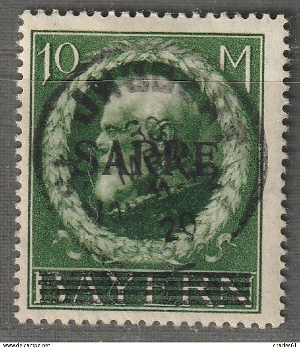 SARRE - N°31 Obl (1920) 10m Vert-jaune - Used Stamps