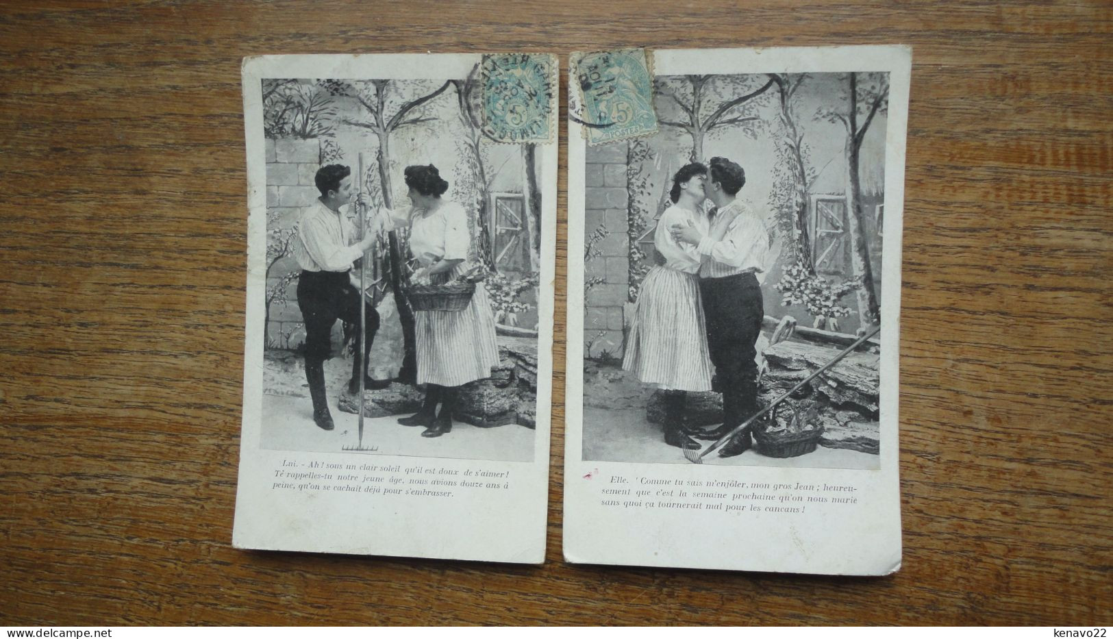 2 Anciennes Cartes  , D'un Couple - Parejas