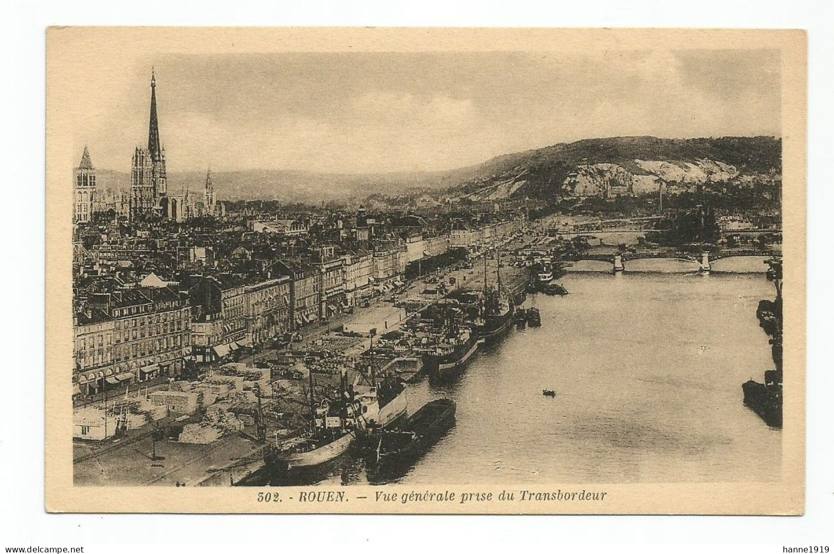 Rouen Vue Générale Prise Du Transbordeur Seine Maritime France Htje - Rouen