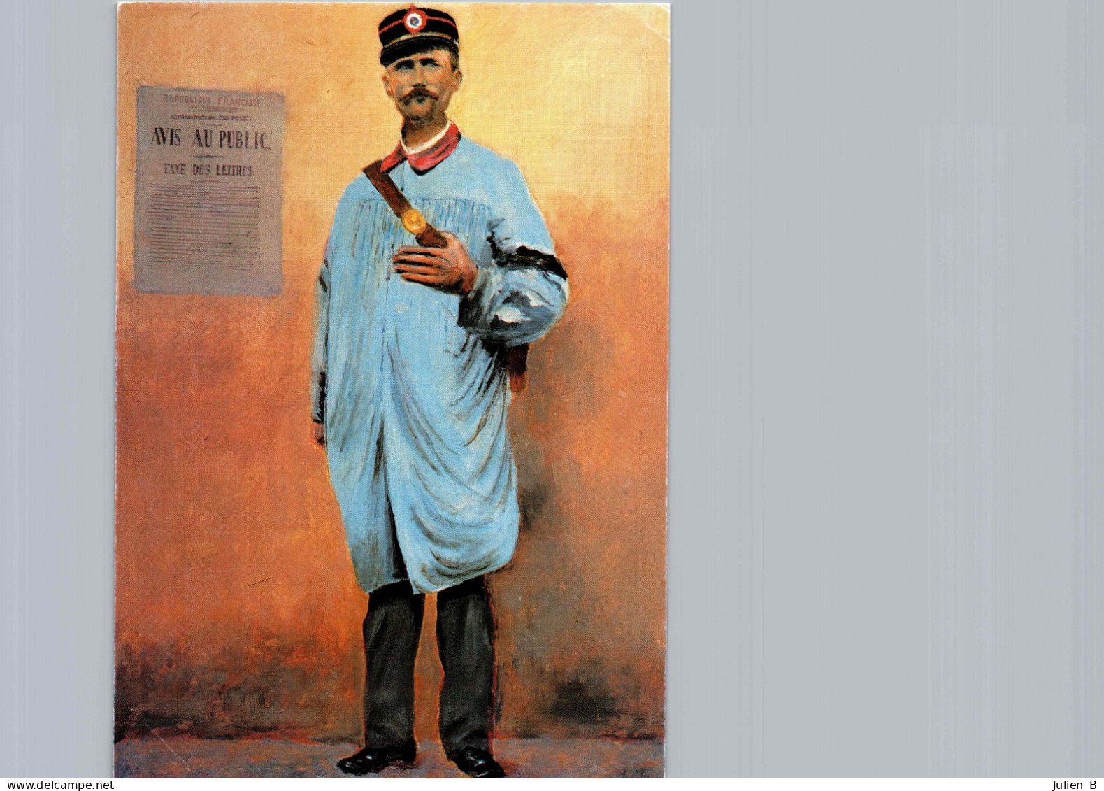 Facteur Rural En 1898, Peinture à L'huile De Lew (collection Musée De La Poste) - Correos & Carteros