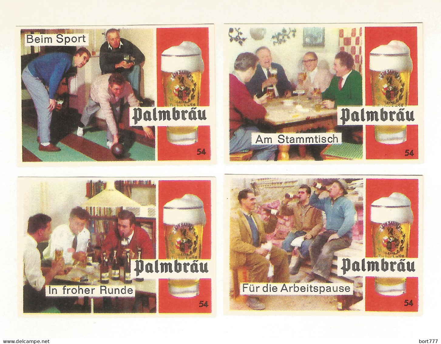 Germany 4 Old Matchbox Labels  Palmbrau - Cajas De Cerillas - Etiquetas