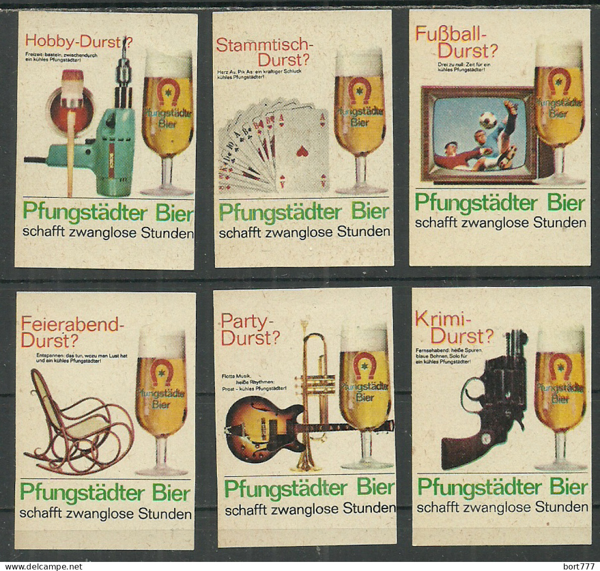 Germany 6 Old Matchbox Labels  - Scatole Di Fiammiferi - Etichette