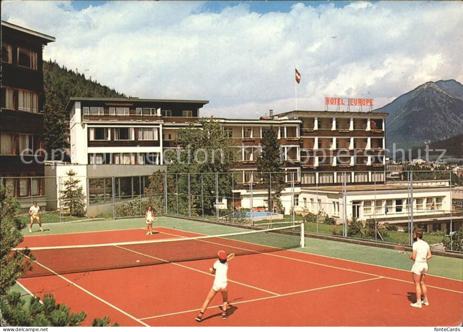 11888563 Davos GR Hotel Europe Tennisplatz Davos Platz - Autres & Non Classés