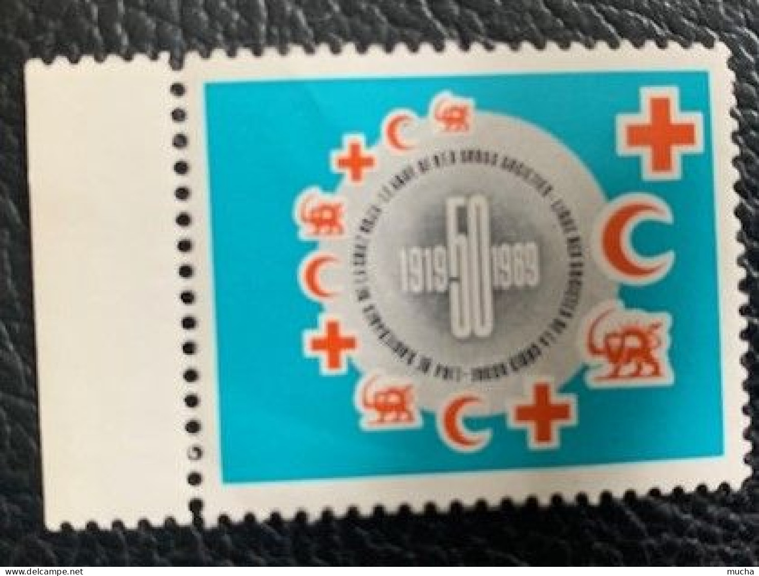 20385 - Vignette 50 Ans De La Ligue Des Sociétés De La Croix-Rouge 1969 - Red Cross