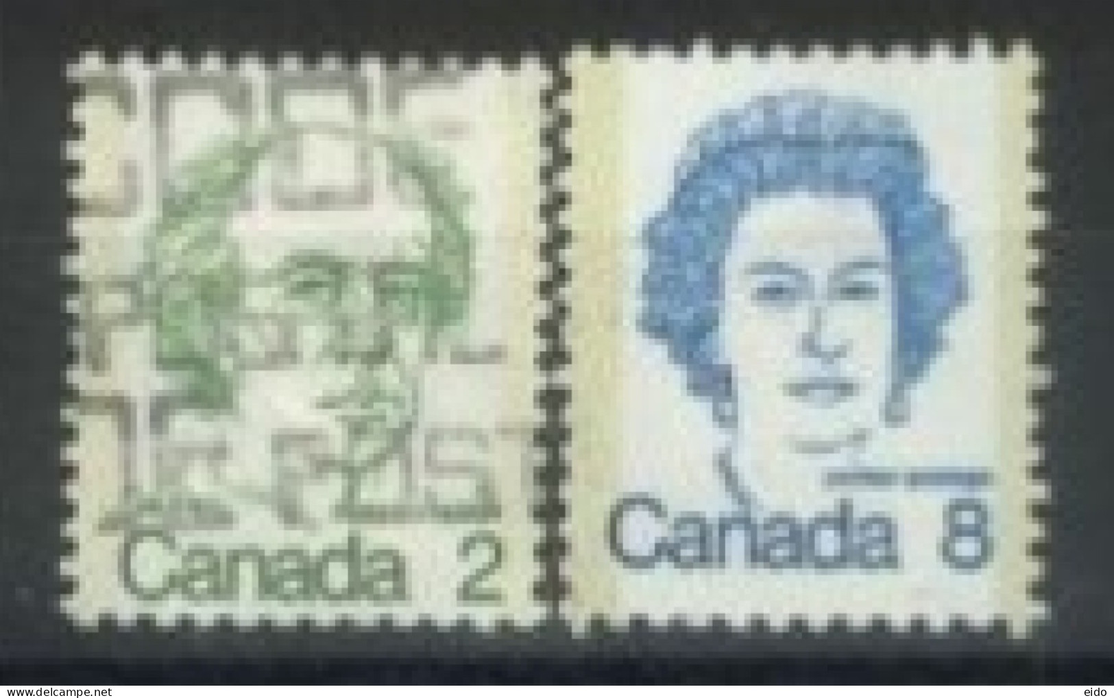 CANADA - 1972, W. LAURIER & QUEEN ELIZABETH II STAMPS SET OF 2, USED. - Oblitérés