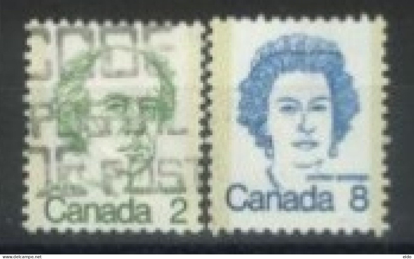 CANADA - 1972, W. LAURIER & QUEEN ELIZABETH II STAMPS SET OF 2, USED. - Used Stamps