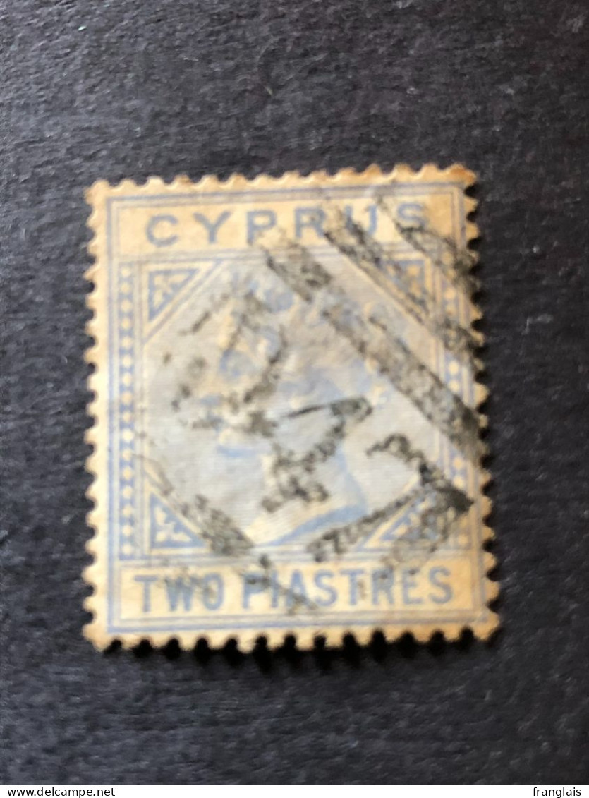 CYPRUS SG 19  2 Piastres Blue  FU   CV £17 - Cyprus (...-1960)