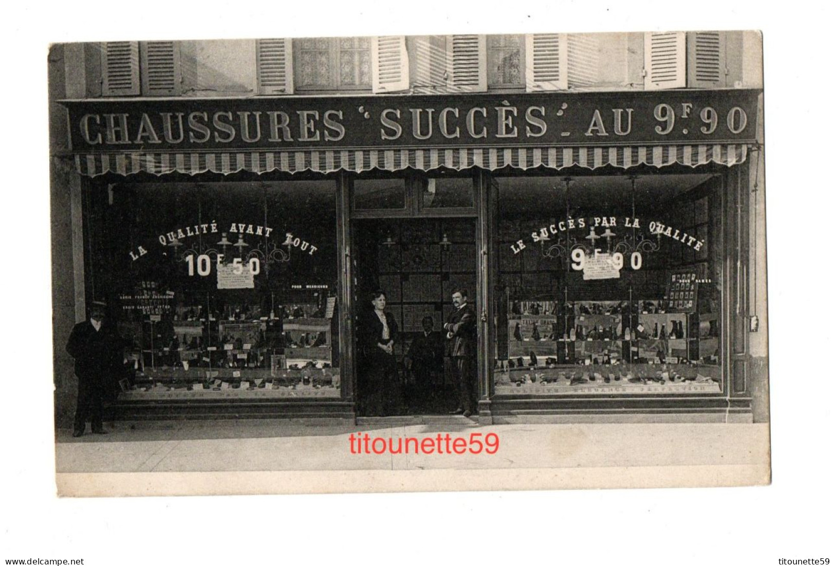 CPA DEVANTURE De COMMERCE- CHAUSSURES "SUCCES" Au 9F 90 - A IDENTIFIER - Negozi