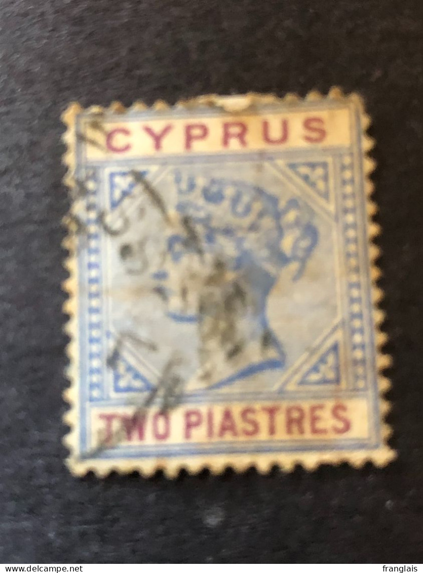 CYPRUS SG 43  2 Piastres Blue And Purple FU   CV £17 - Cyprus (...-1960)