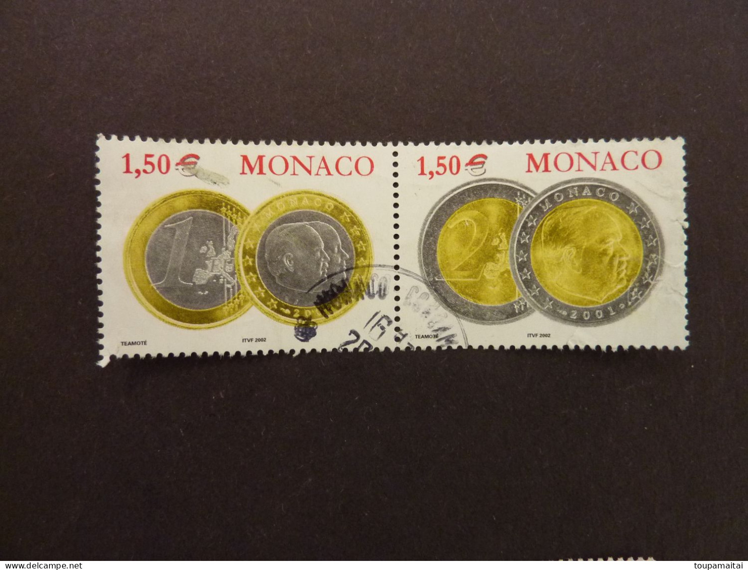 MONACO, Année 2002,  YT N° 2358 Et 2359 Se Tenant, Oblitérés - Used Stamps