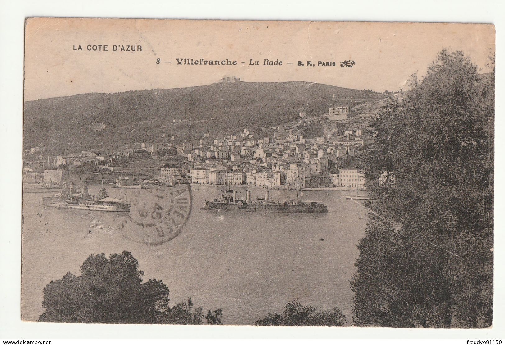 06 . Villefranche Sur Mer . La Rade . 1922 - Villefranche-sur-Mer