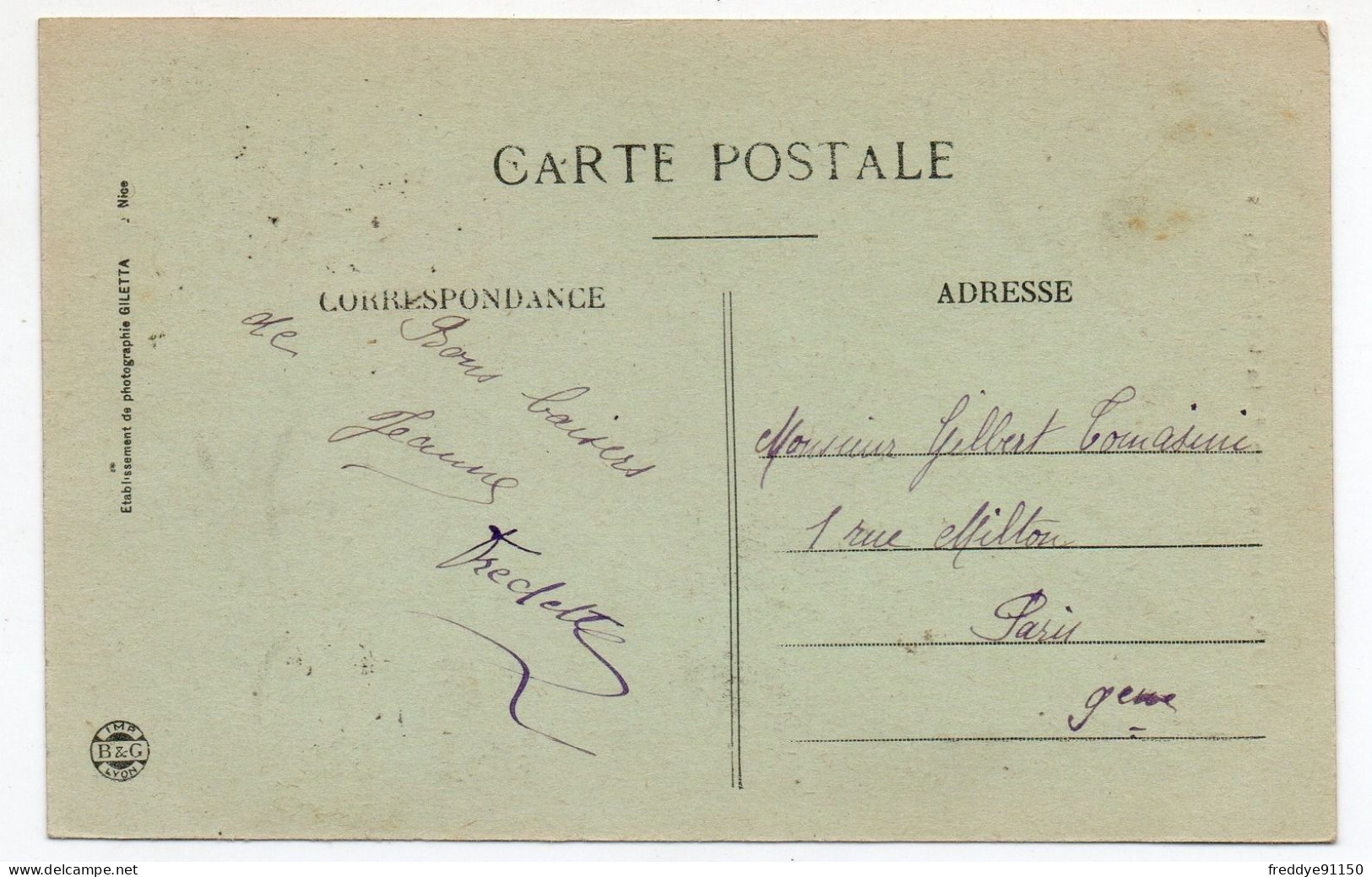 06 . Nice . Femme . La Bouquetière De La Côte D'Azur . 1917 - Straßenhandel Und Kleingewerbe