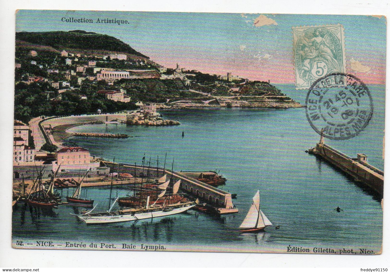 06 . Nice . Entrée Du Port . Baie Lympia . 1906 - Maritiem Transport - Haven