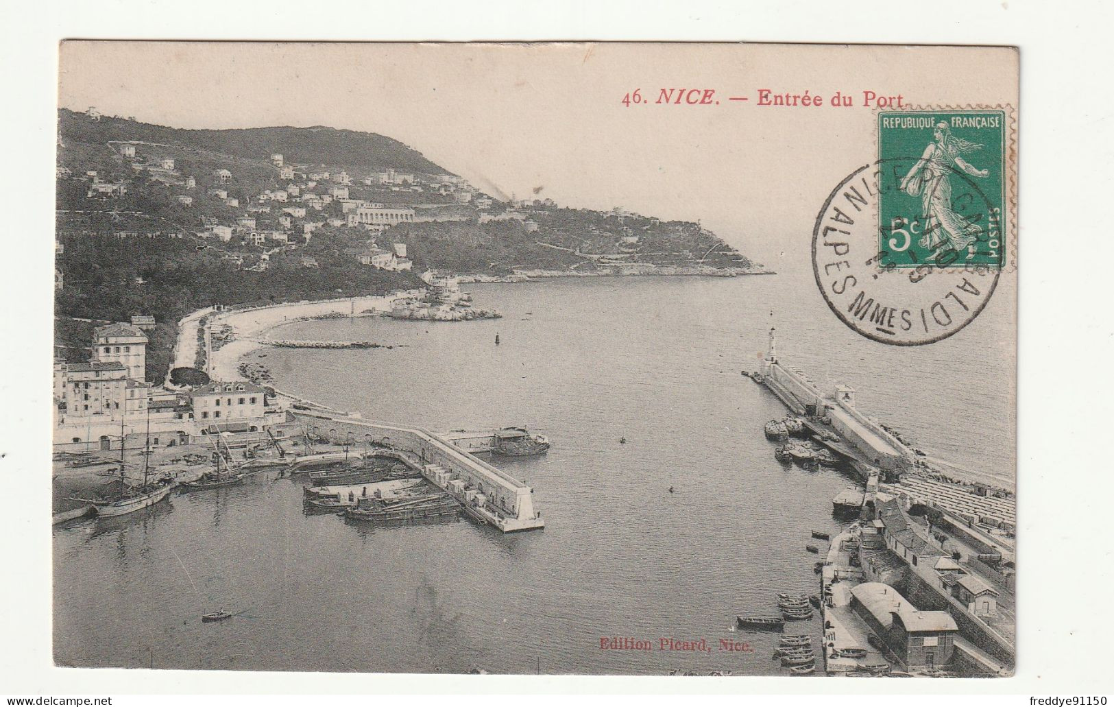 06 . NICE . ENTREE DU PORT . 1911 - Transport Maritime - Port