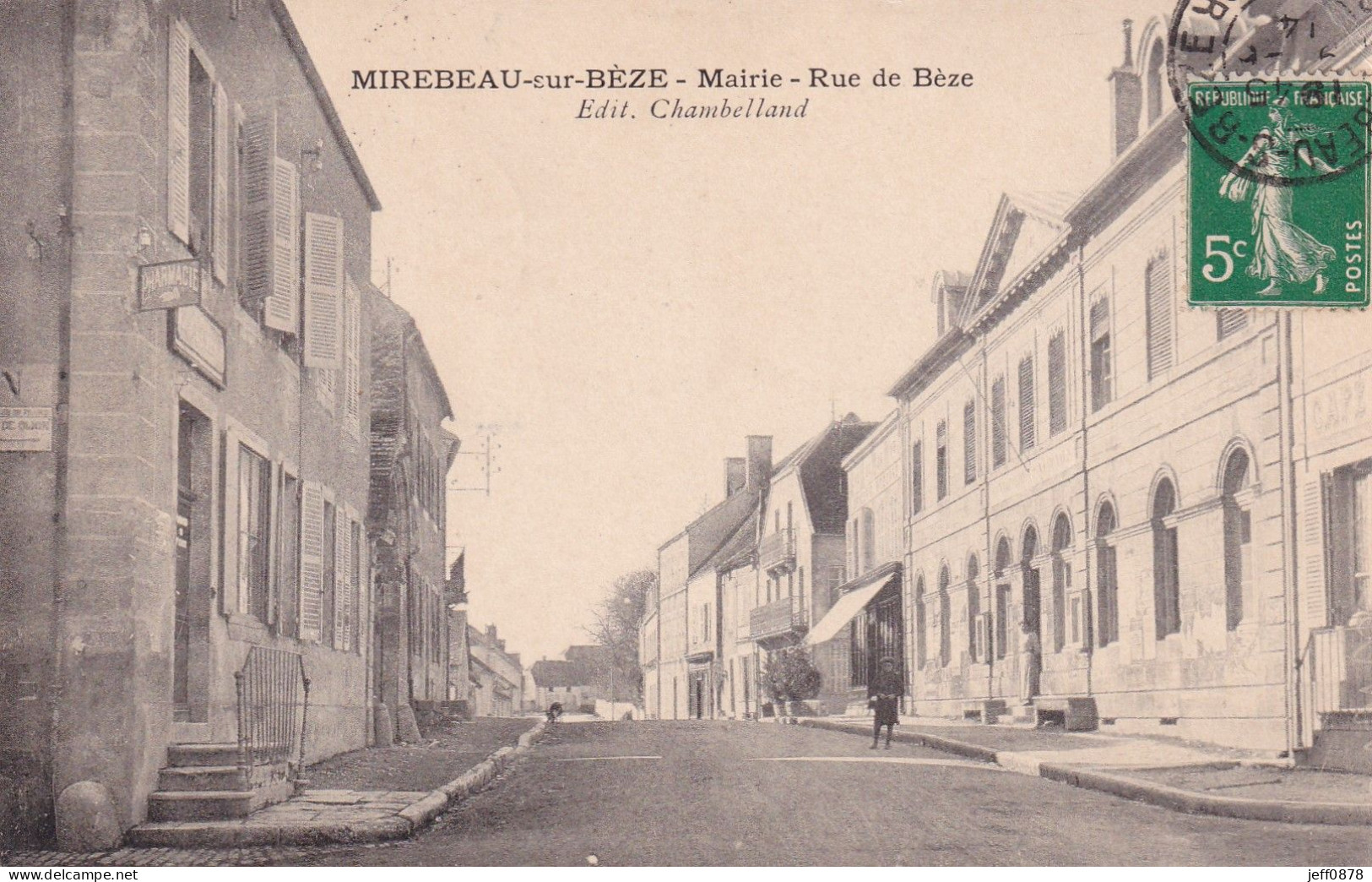 21 - COTE D'OR - MIREBEAU SUR BEZE - Mairie - Rue De Bèze - 1914 - Très Bon état - Mirebeau