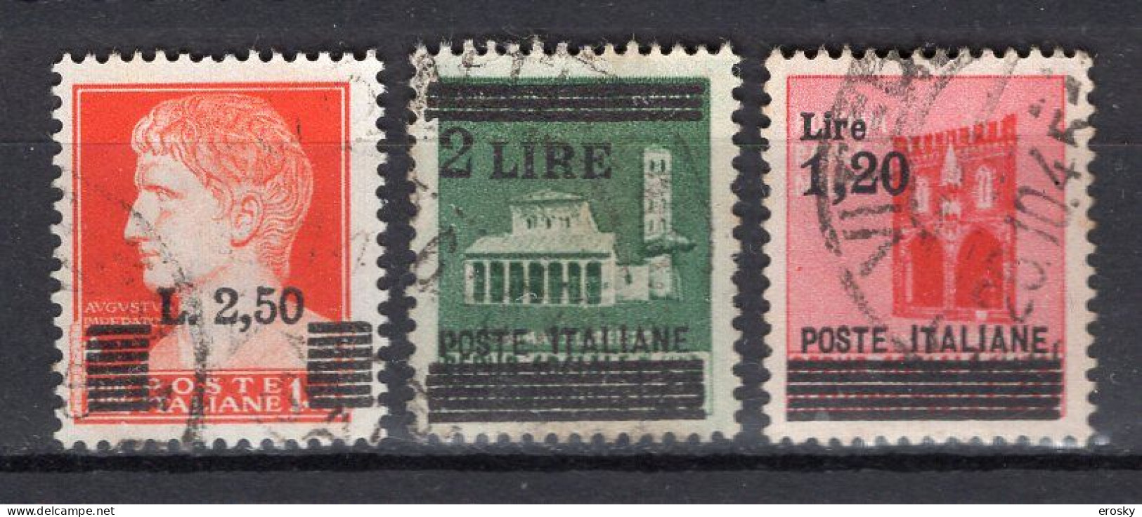 Z6390 - ITALIA LUOGOTENENZA SASSONE N°523/25 - Usados