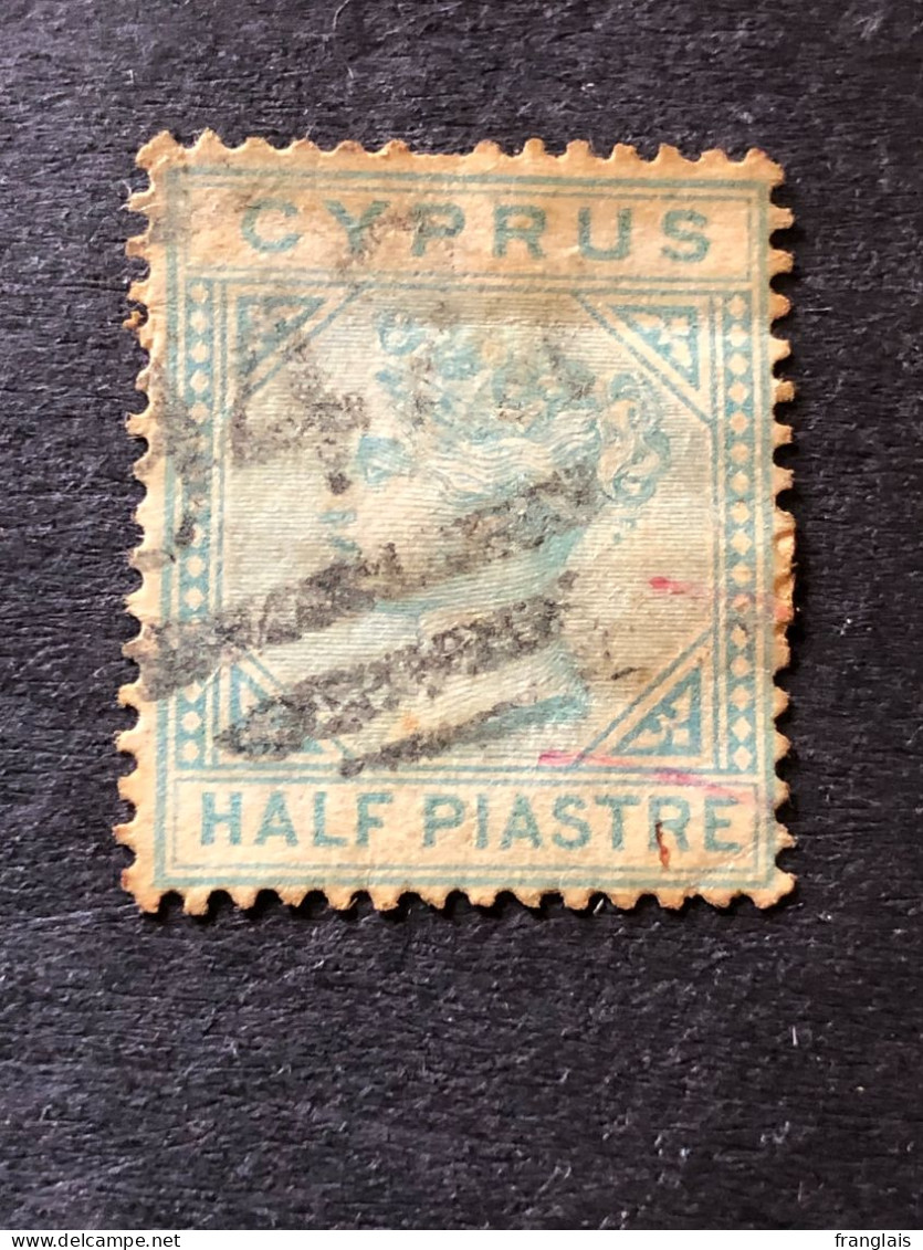 CYPRUS SG 11  ½ Piastre Green FU - Chypre (...-1960)
