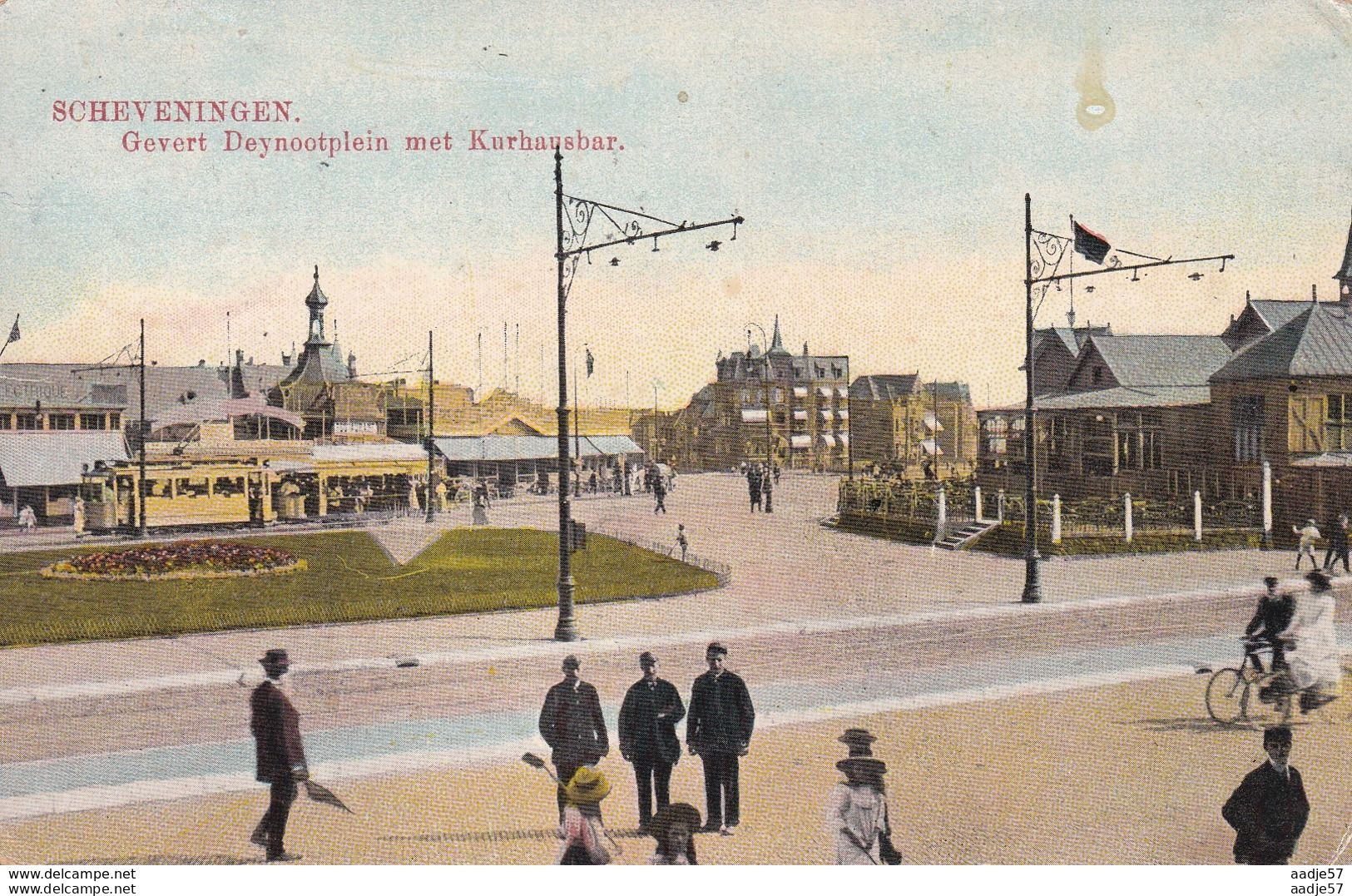 Netherlands Pays Bas Scheveningen Gevers ( Op Kaart Gevert...) Deynootplein Tramway 1911 - Stations - Zonder Treinen