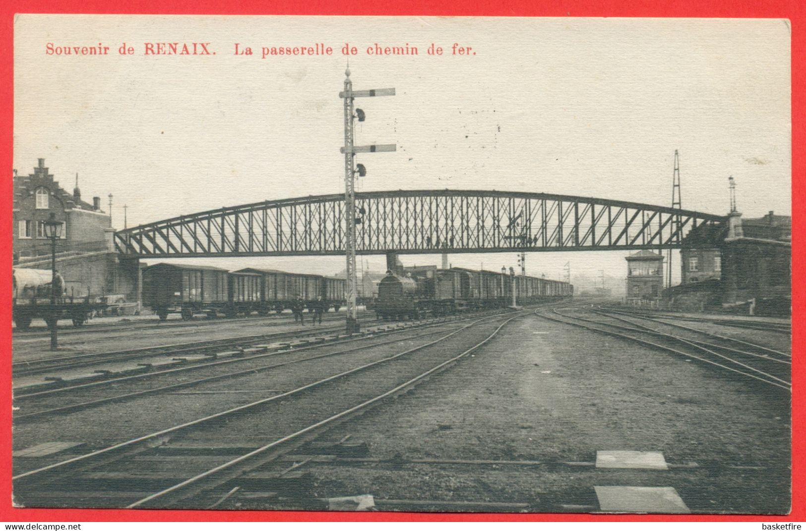 Ronse - Souvenir De Renaix: La Passerelle De Chemin De Fer (train Gare Station Statie Trein Railway) - Renaix - Ronse