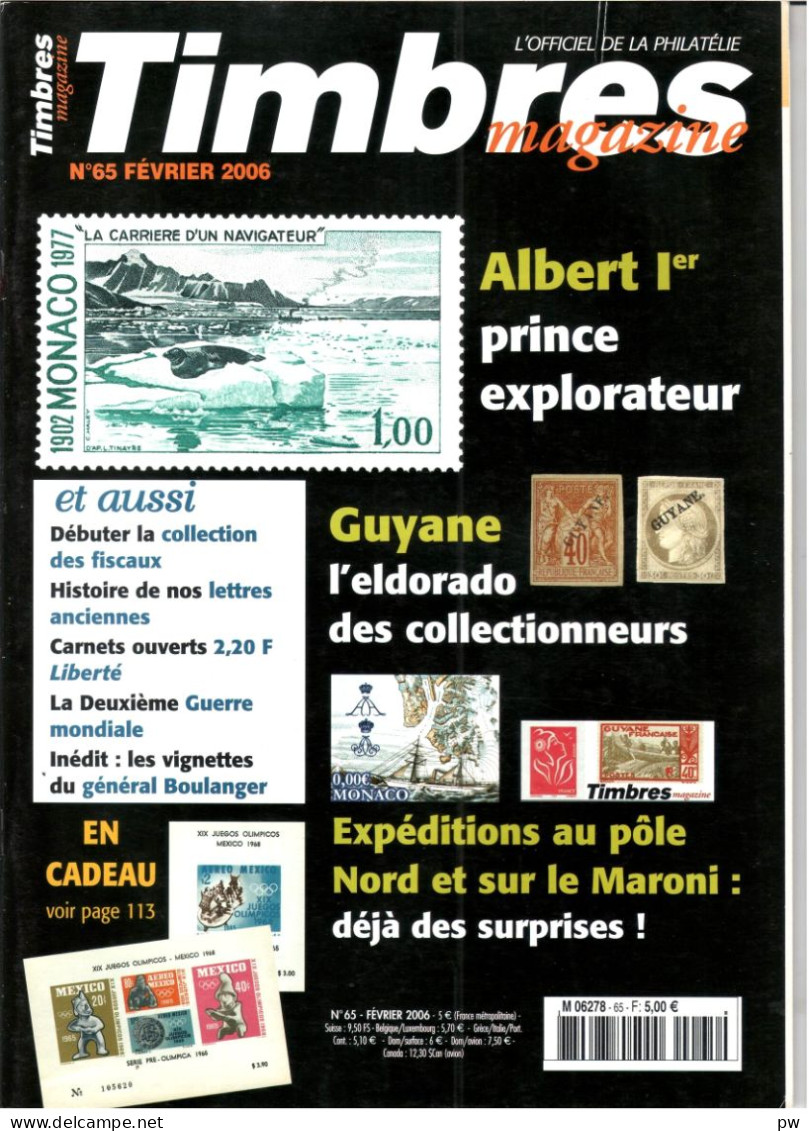 REVUE TIMBRES MAGAZINE N° 65 De Février 2006 - Französisch (ab 1941)