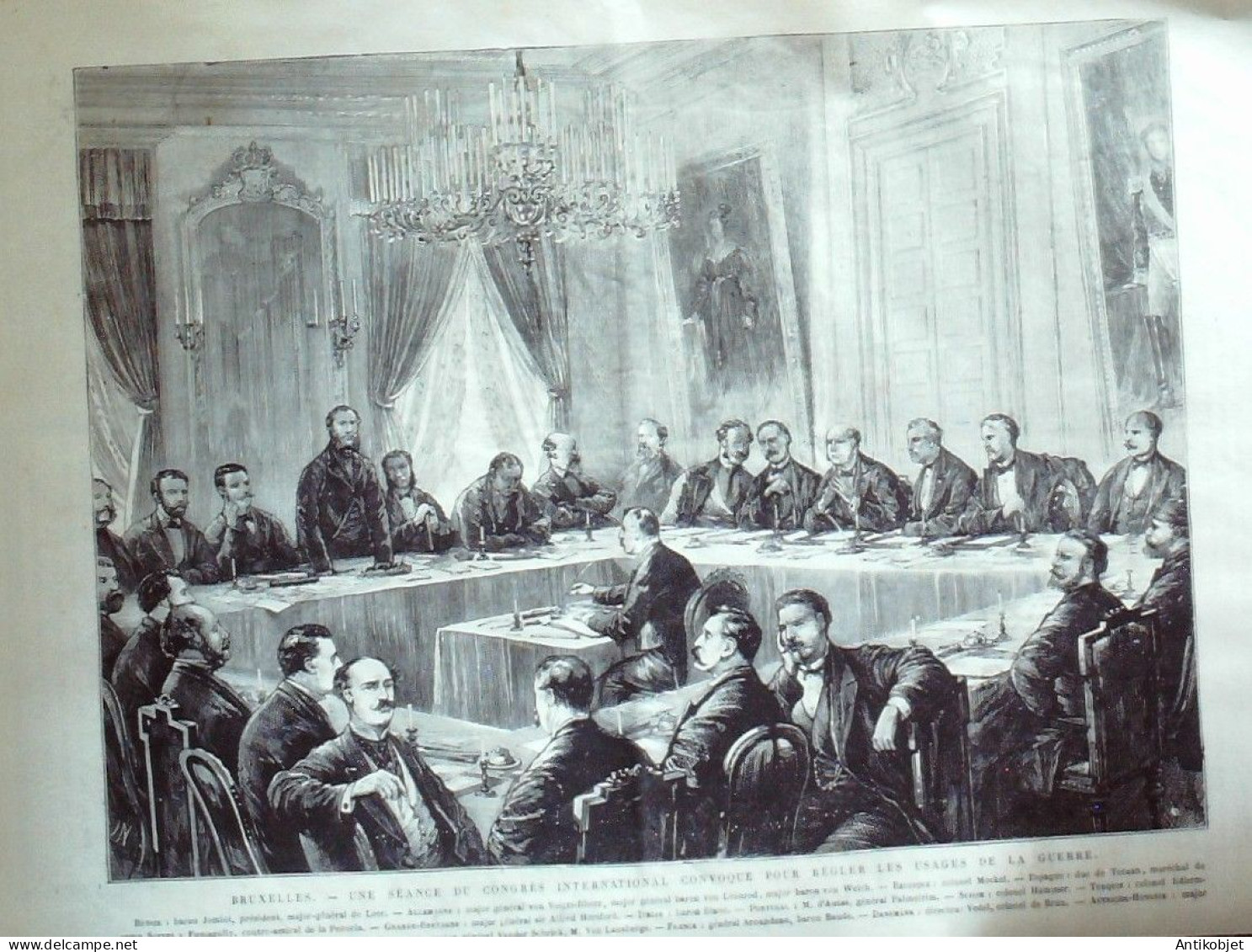 L'Univers Illustré 1874 N°1016 Espagne Cuenca Tolosa Carlistes Aéronaute Duruof Bruxelles Congrès - 1850 - 1899