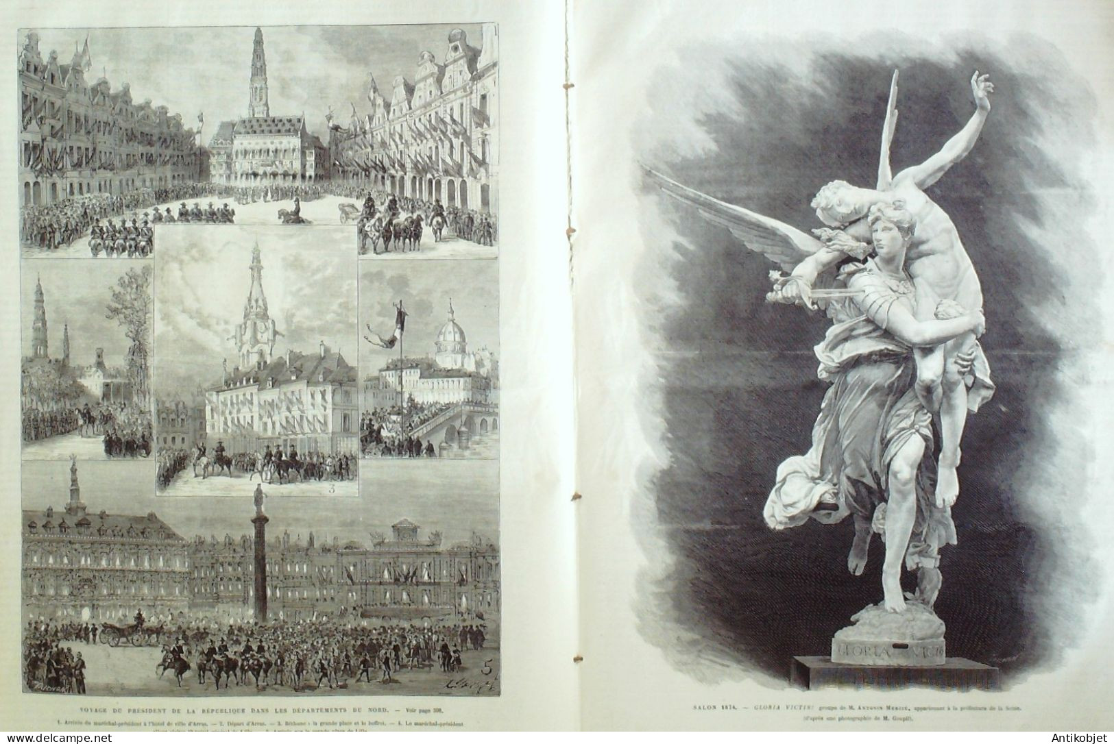 L'Univers Illustré 1874 N°1017 île & Fort Sainte-Marguerite (22)  Arras (62) Lille (59) - 1850 - 1899