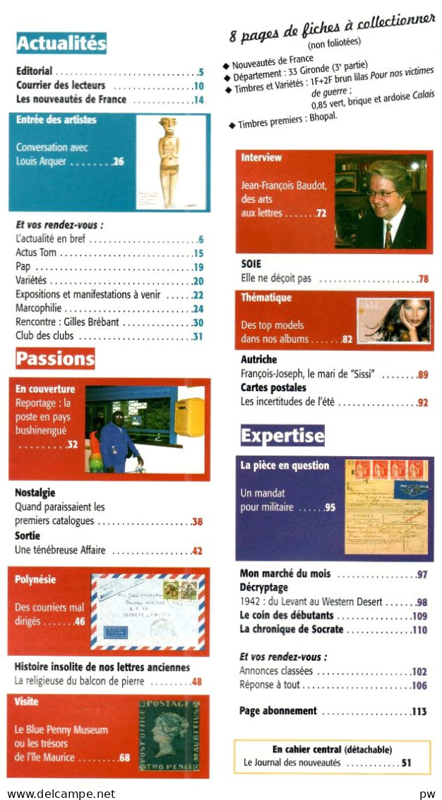 REVUE TIMBRES MAGAZINE N° 70 De Juillet-Août 2006 - Francés (desde 1941)