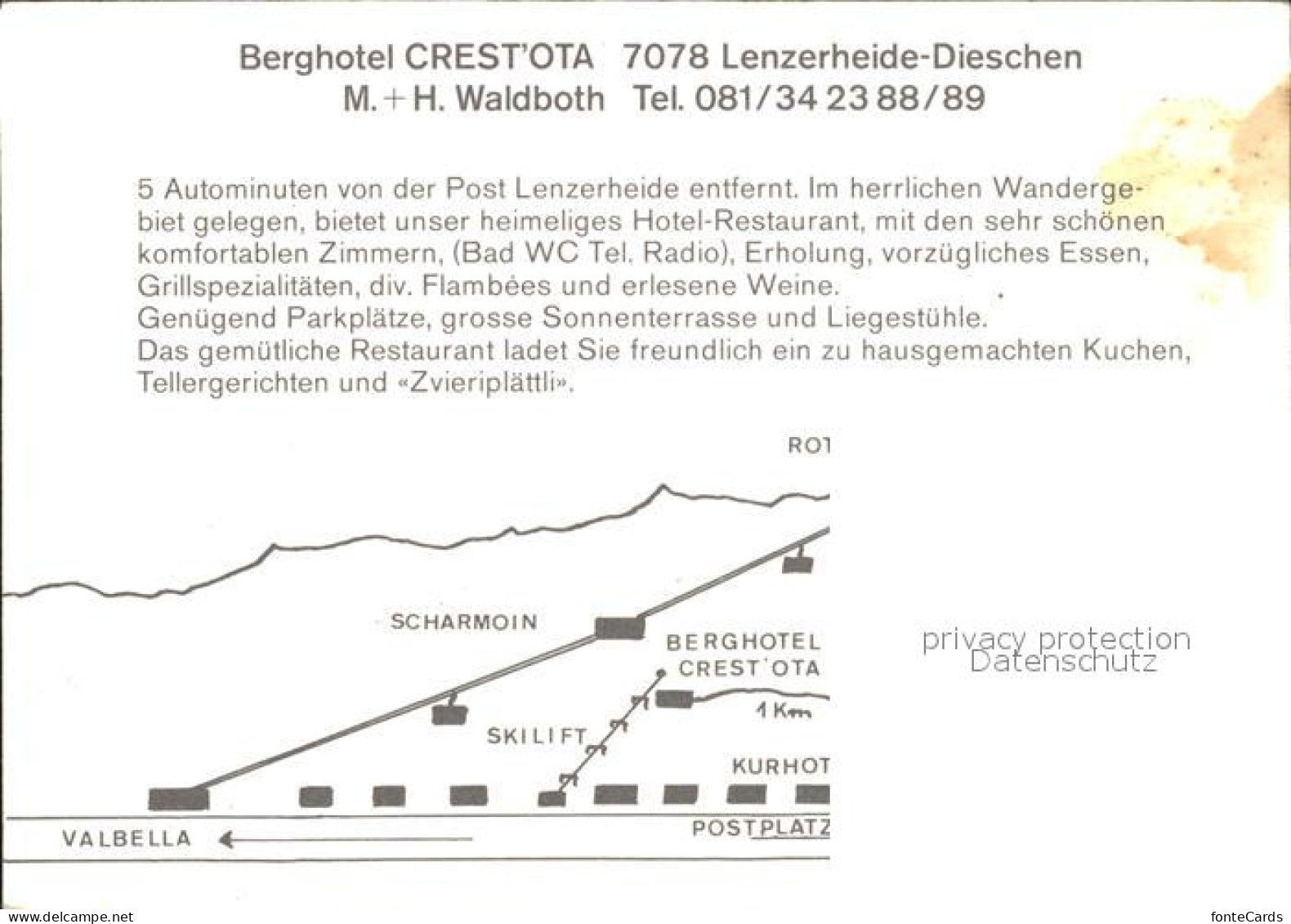 11888154 Lenzerheide Chur Dieschen Berghotel Crestota Lenzerheide Chur - Other & Unclassified