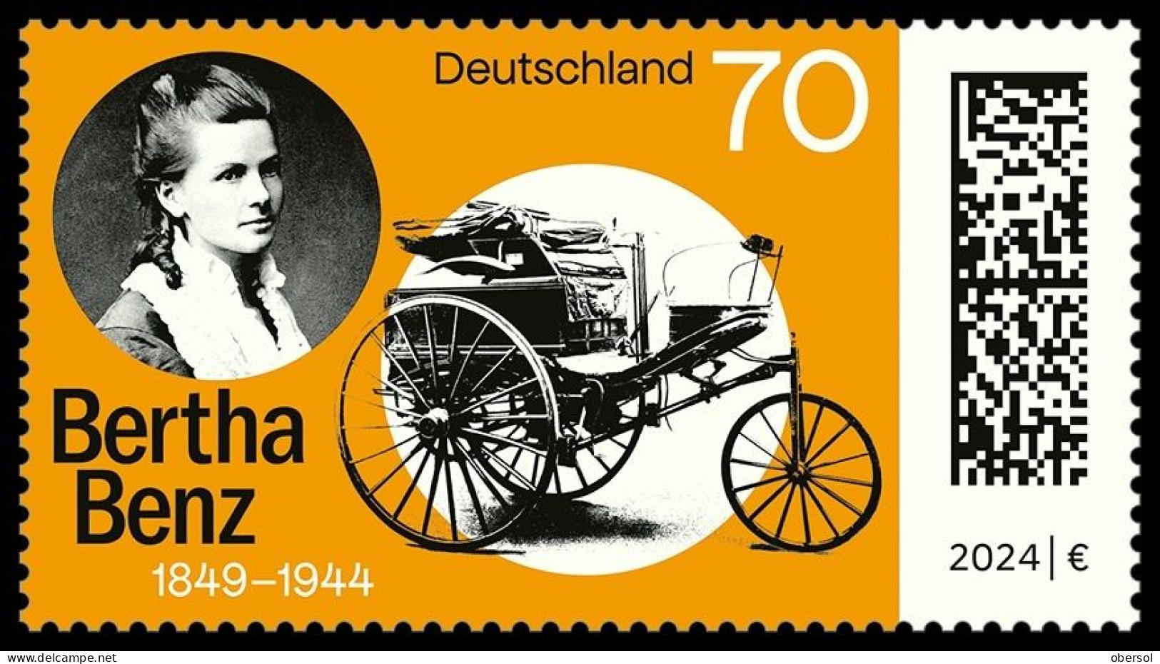 Germany 2024 Bertha Benz, Cars MNH Stamp - Regular Gum - Ongebruikt