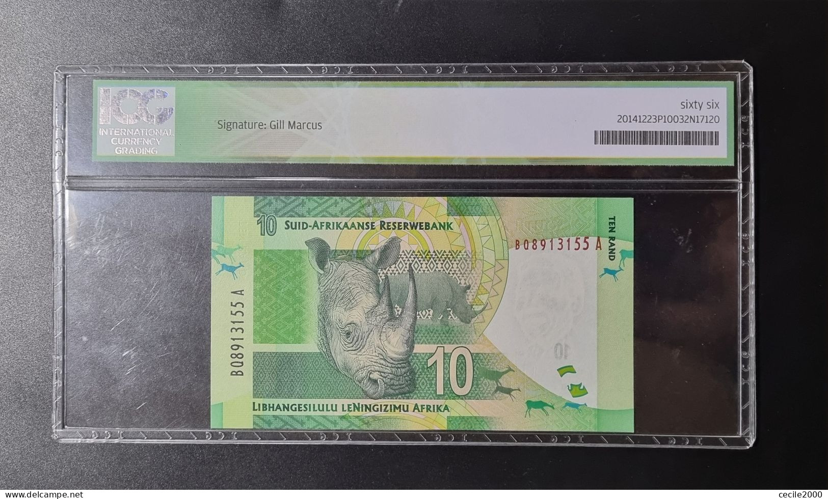 SOUTH AFRICA BANKNOTE 10 RAND 2012 UNC / SC BILLETE SURAFRICA *COMPRAS MULTIPLES CONSULTAR - Afrique Du Sud