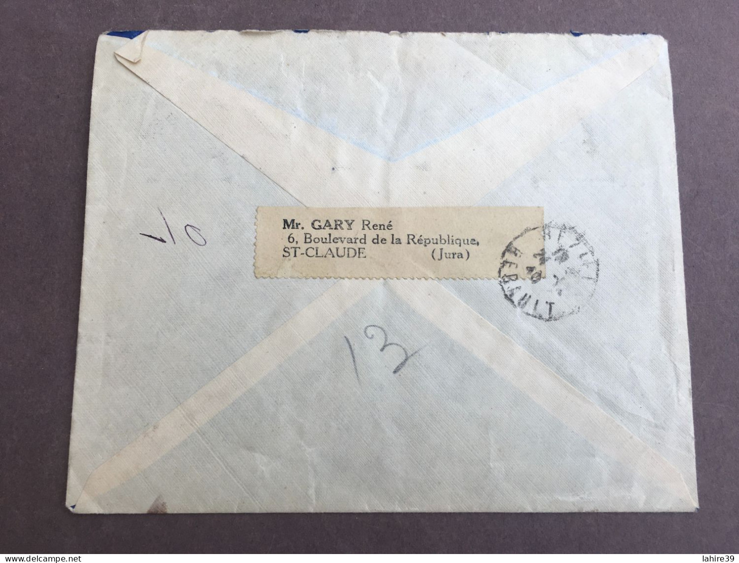 Enveloppe Timbrée / Recommandée / St Claude Sur Bienne / Jura / 1940 - 1900 – 1949