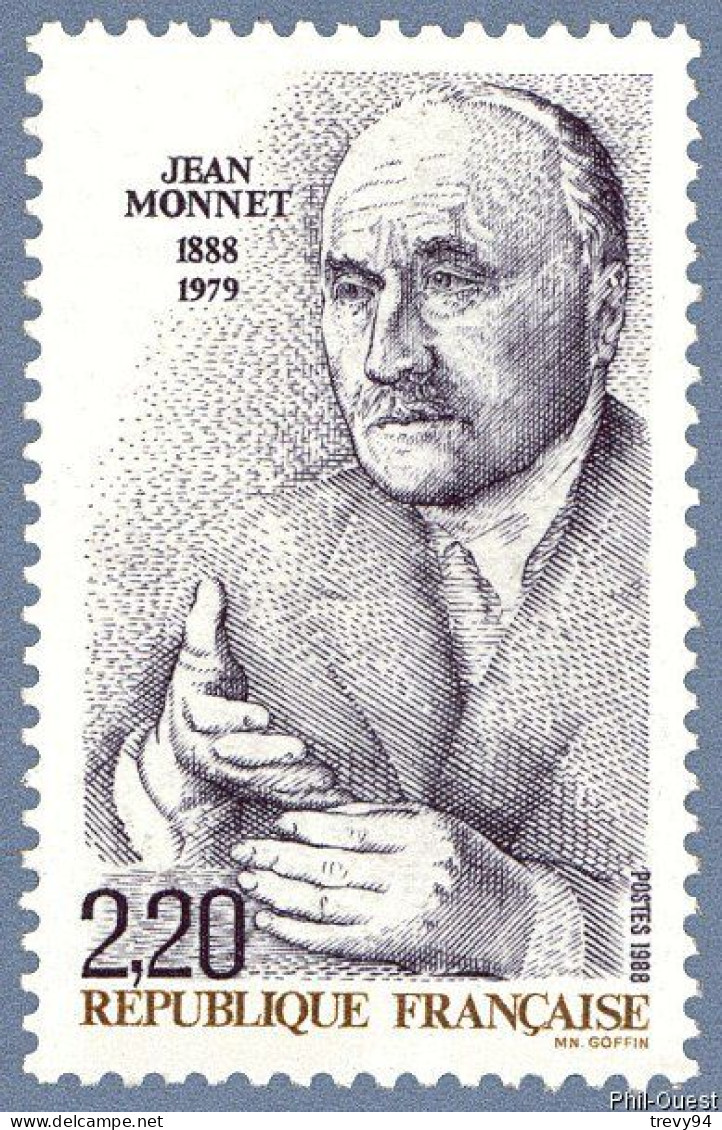 Timbre De 1988 - Centenaire De La Naissance De Jean Monnet 1888-1979 - N° 2533 Neuf - Unused Stamps