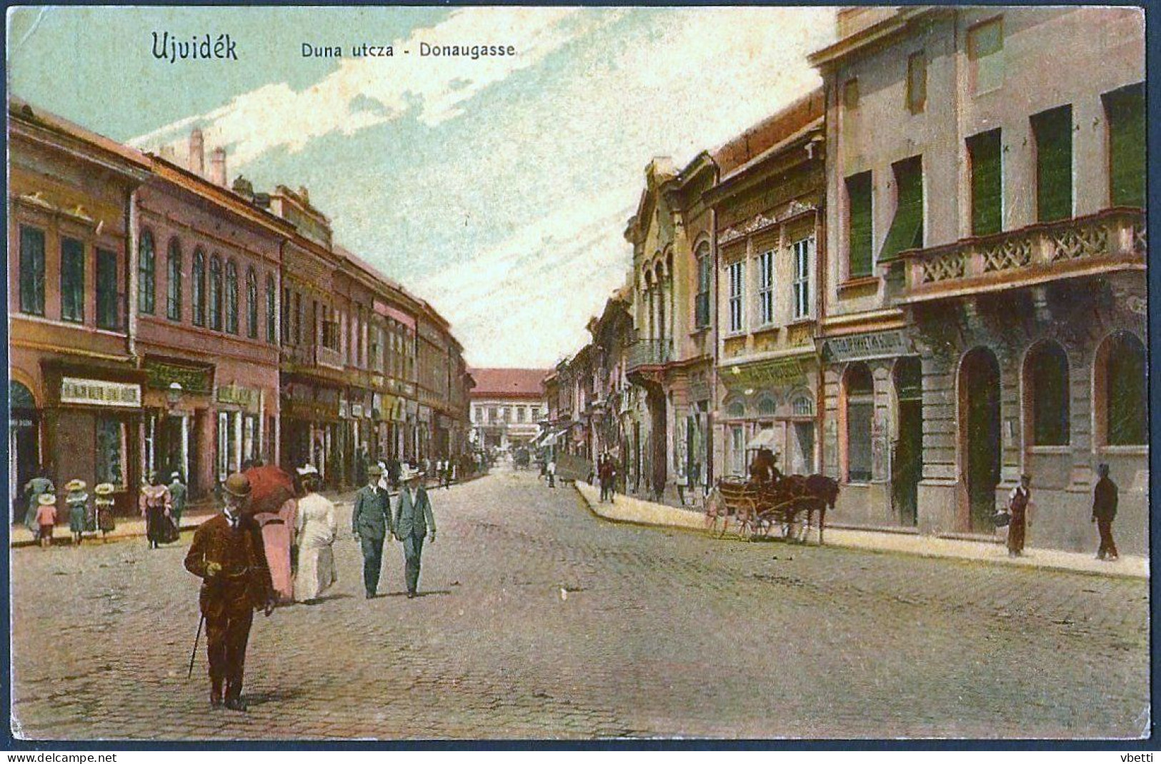 Serbia / Hungary: Ujvidék (Novi Sad / Neusatz), Duna Utca / Donaugasse 1908 - Servië