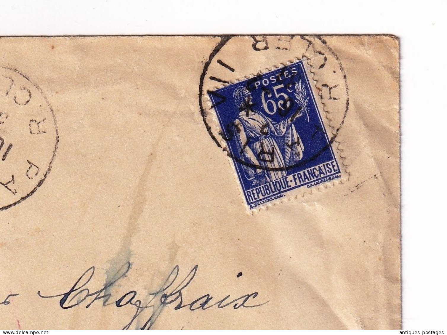 Lettre 16 Février 1938 Inauguration Ligne Postale Aérienne Paris Nice Pour Marseille Bouches Du Rhône - Storia Postale