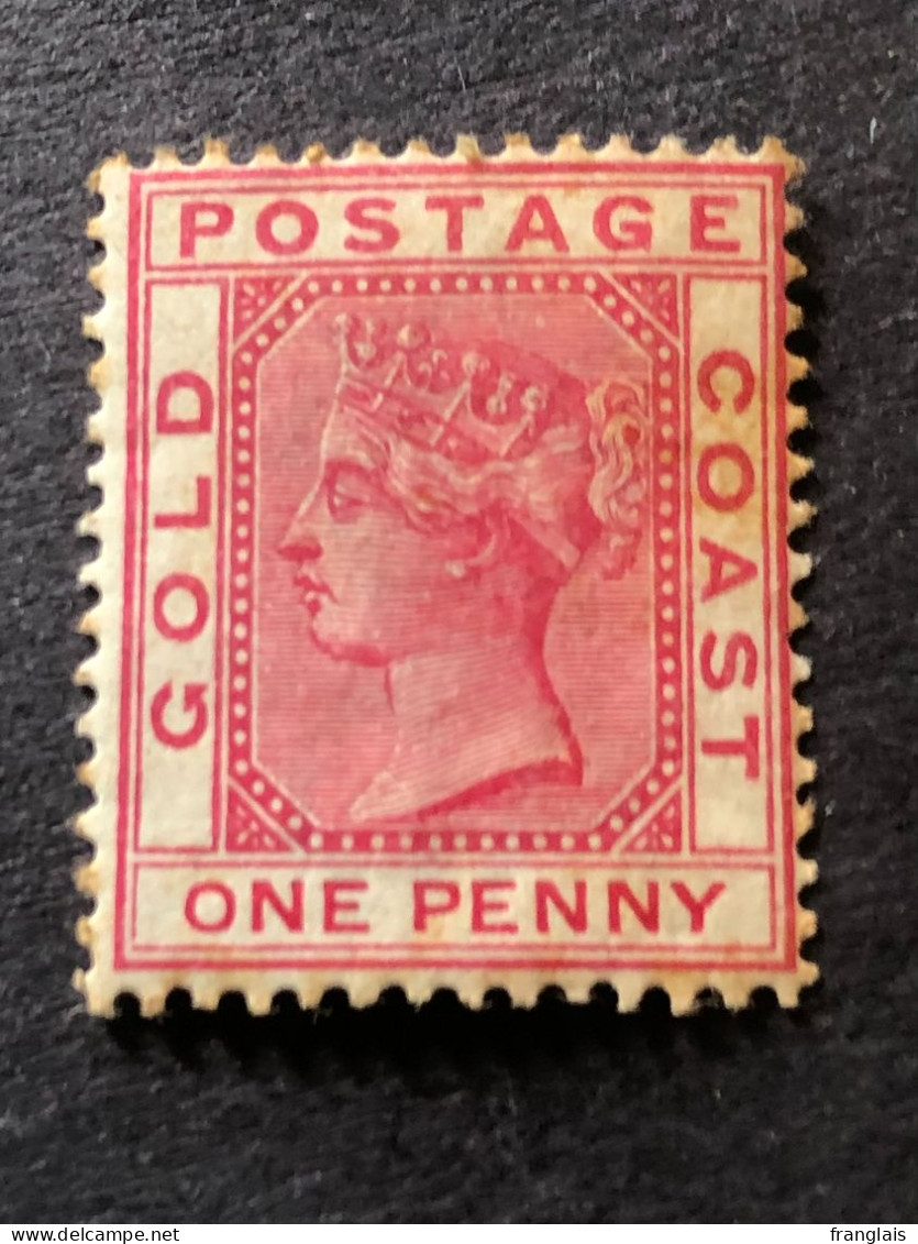 GOLD COAST SG 12  1d Rose Carmine  MH* - Gold Coast (...-1957)