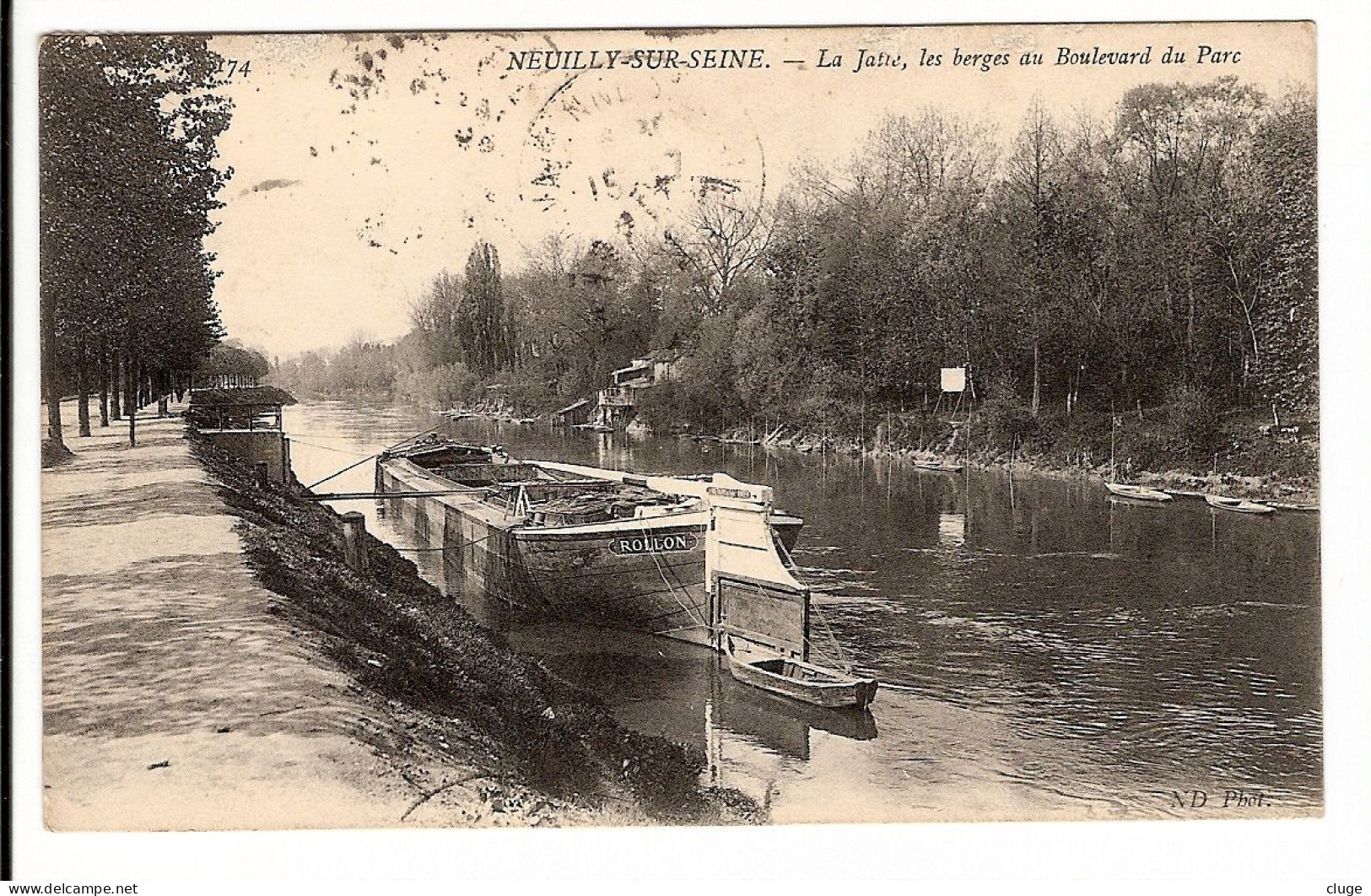 92 - NEUILLY SUR SEINE - Les Berges Au Boulevard Du Parc - Péniche  " Rollon " - Neuilly Sur Seine