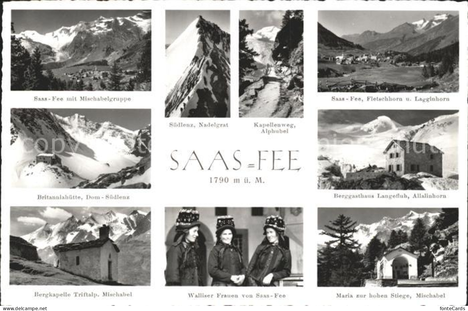 11886914 Saas-Fee Nadelgrat Kapellenweg Alphubel Fletschhorn Lagginhorn  Saas-Fe - Otros & Sin Clasificación