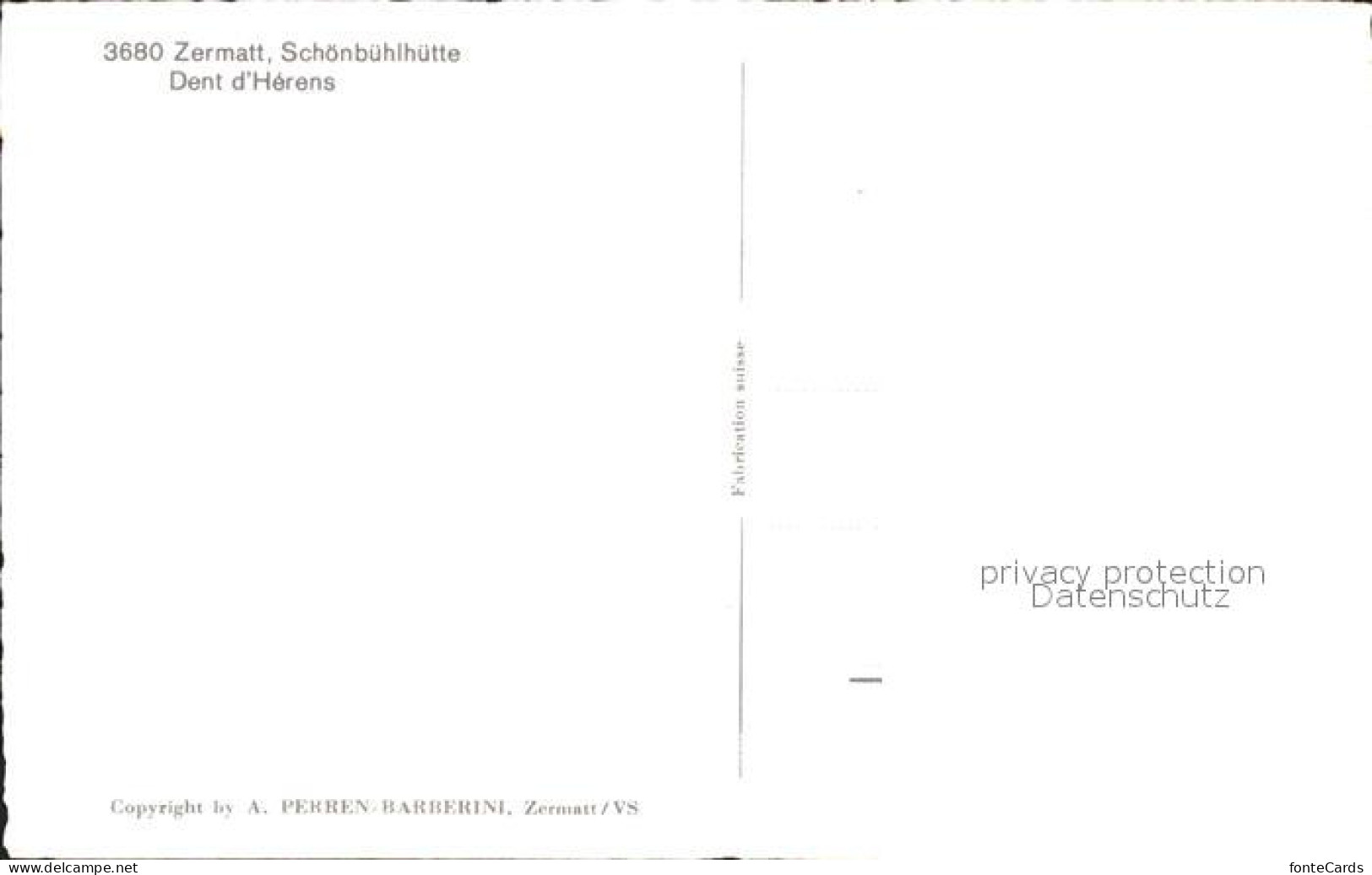 11886894 Zermatt VS Schoenbuehlhuette Dent D  Herrens - Andere & Zonder Classificatie