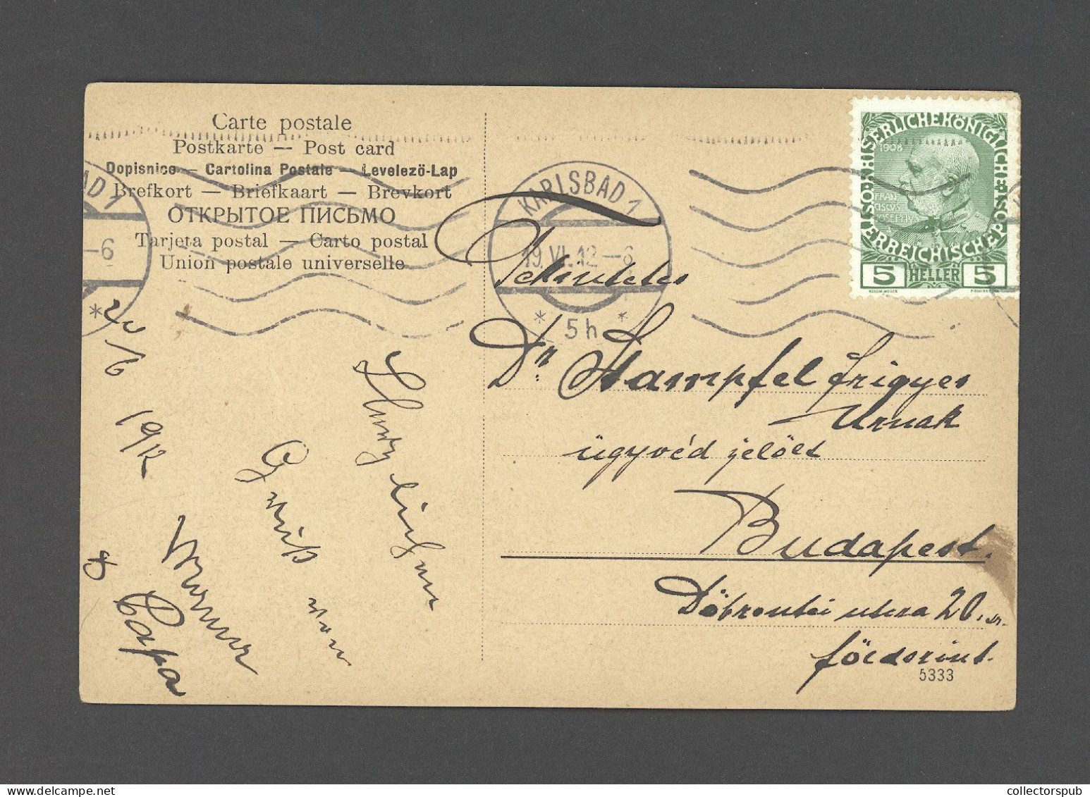 GERMANY 1912. Vintage Postcard - Otros & Sin Clasificación